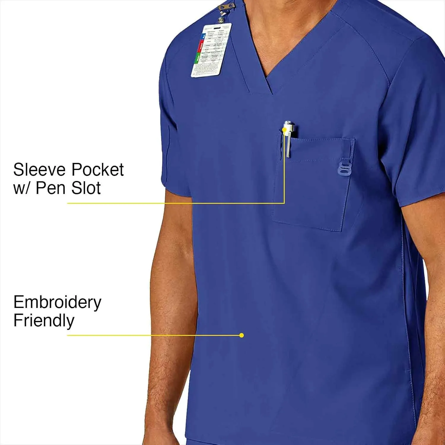 WonderWink Men's V-Neck Top