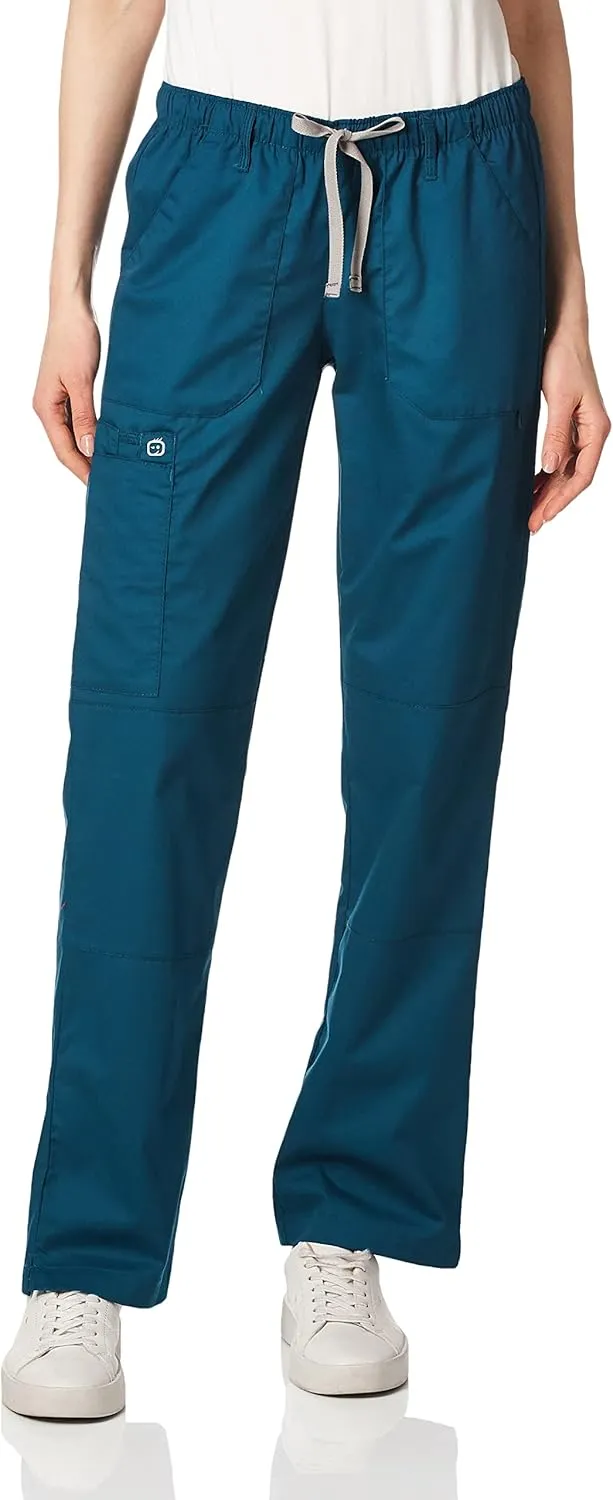 WonderWink Women's Petite-Plus-Size Wonderwork Straight Leg Cargo Scrub Pant