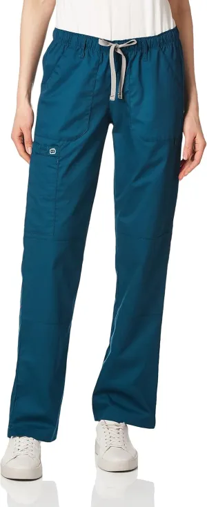 WonderWink Women's Petite-Plus-Size Wonderwork Straight Leg Cargo Scrub Pant