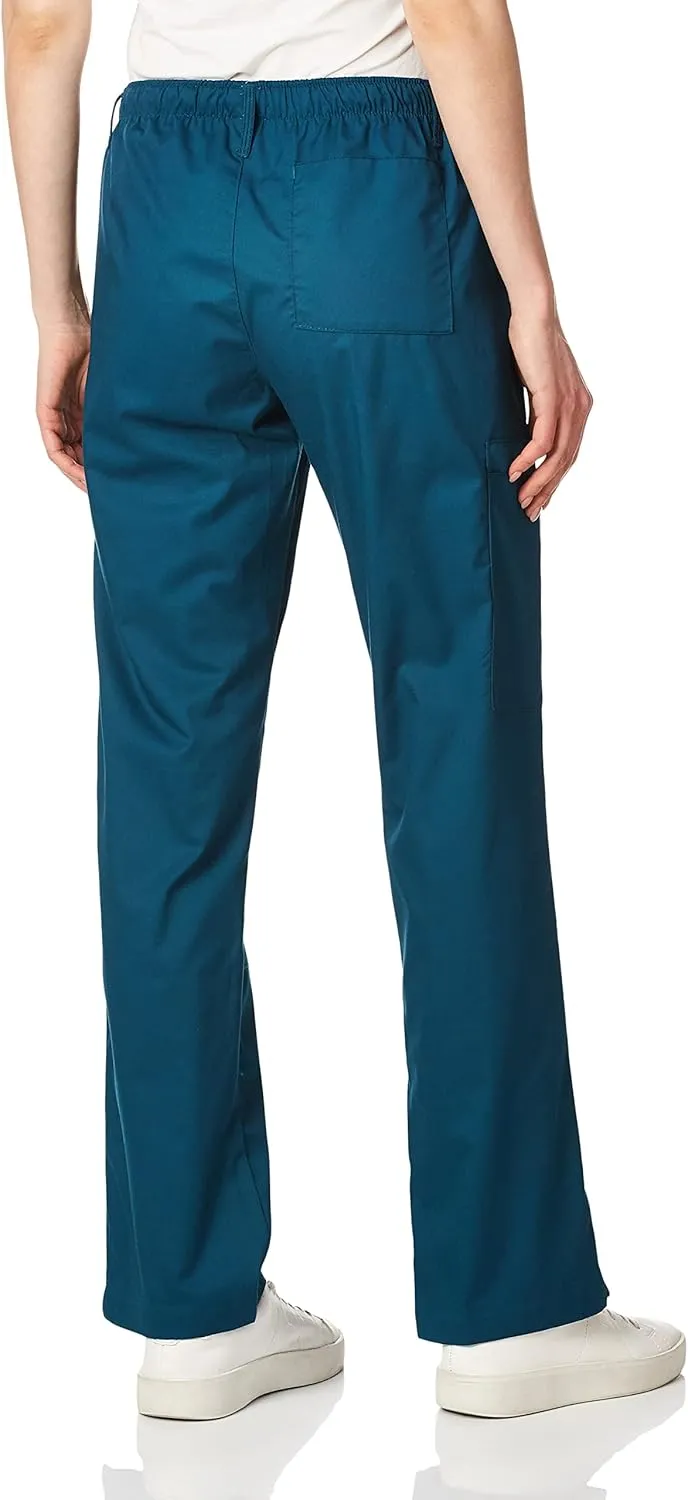 WonderWink Women's Petite-Plus-Size Wonderwork Straight Leg Cargo Scrub Pant