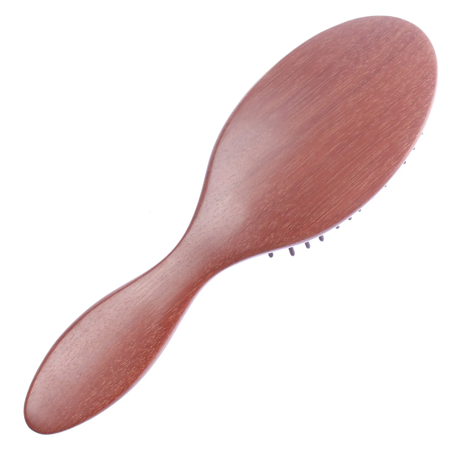 Wood Hair Brush - Wooden Oval Handle Detangling Massage Brush Handmade with Natural Red Sandalwood