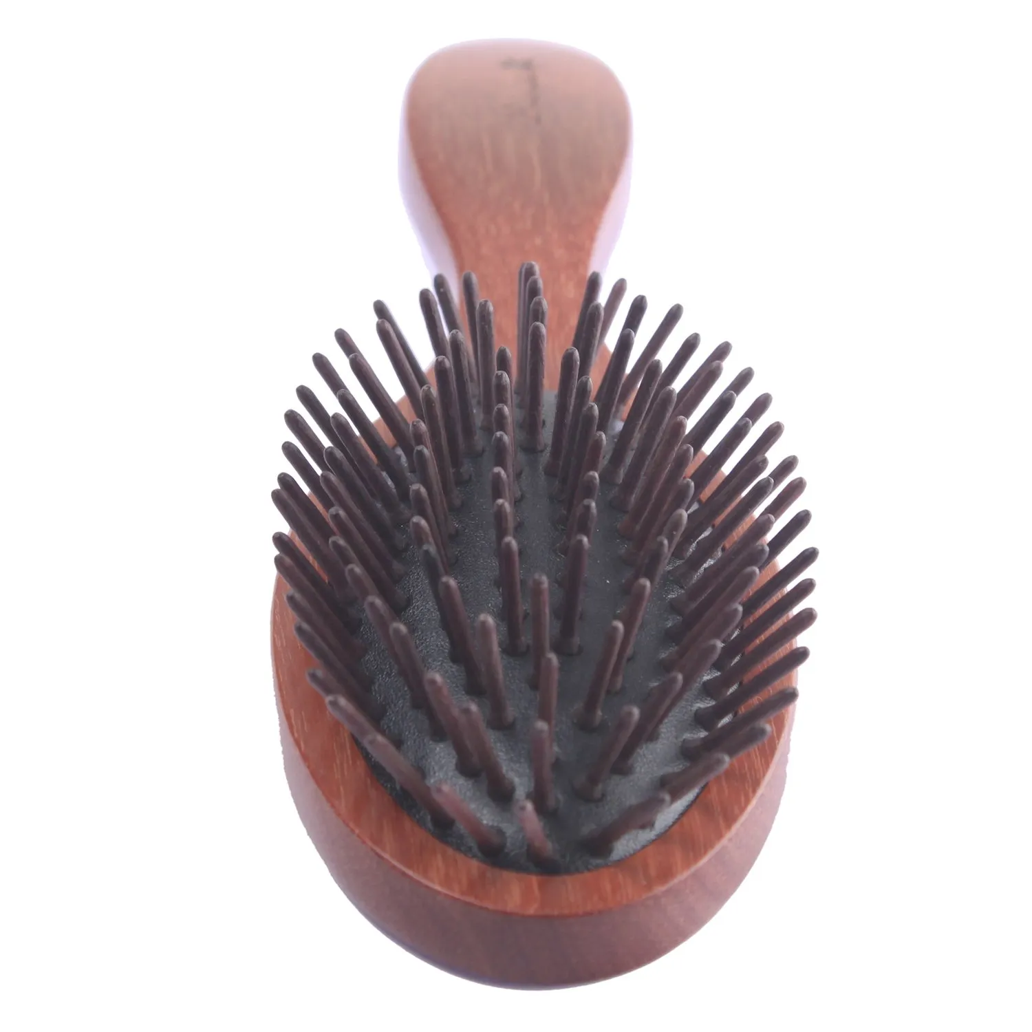 Wood Hair Brush - Wooden Oval Handle Detangling Massage Brush Handmade with Natural Red Sandalwood