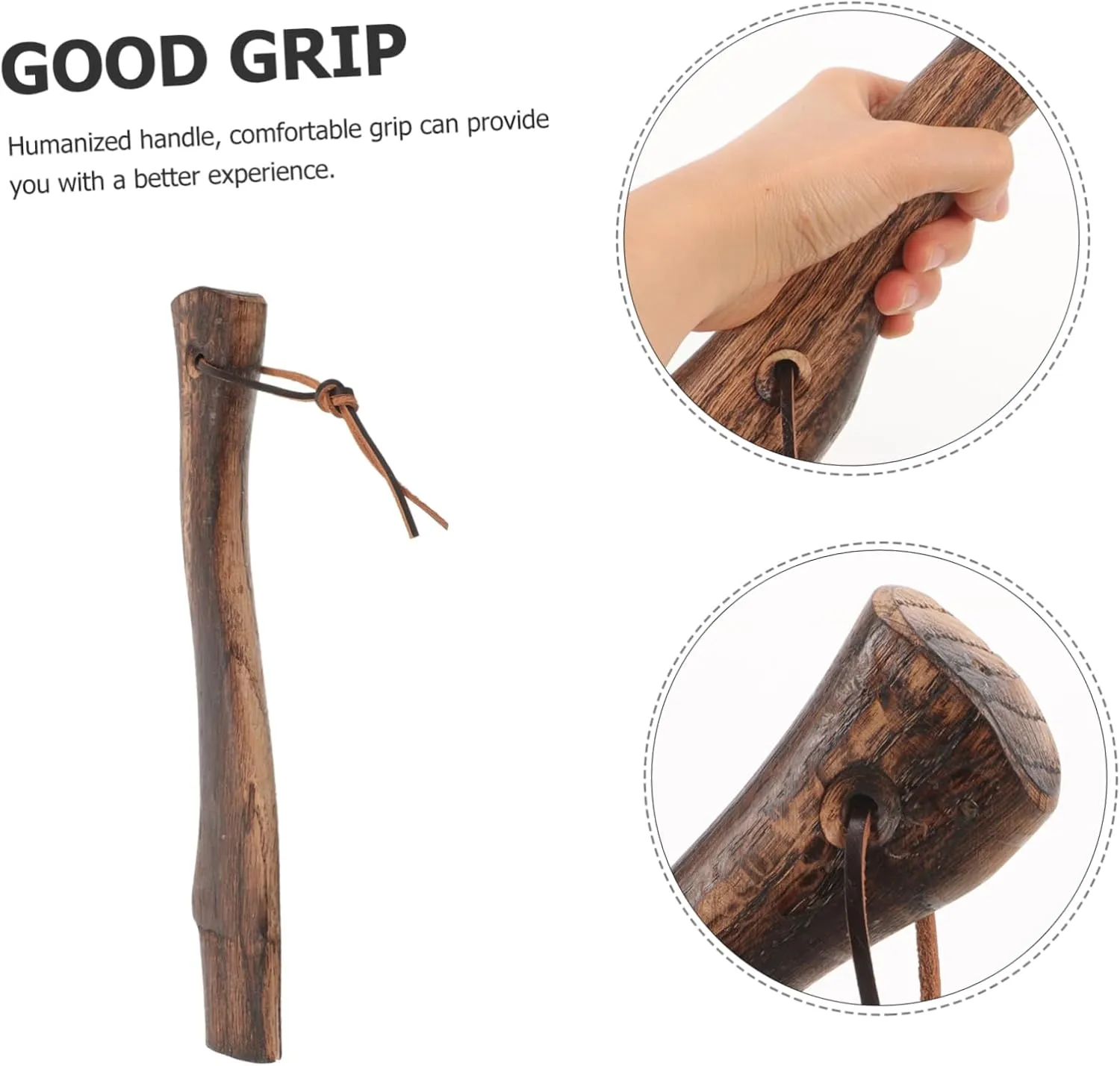 Wood Hatchet Handle Replacement Wooden Axe Handle with Smooth Surface for to Operate for Axes and Outdoor Tasks