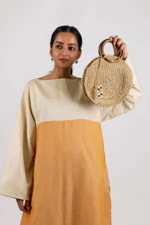 Wooden Handle Round Jute Bag