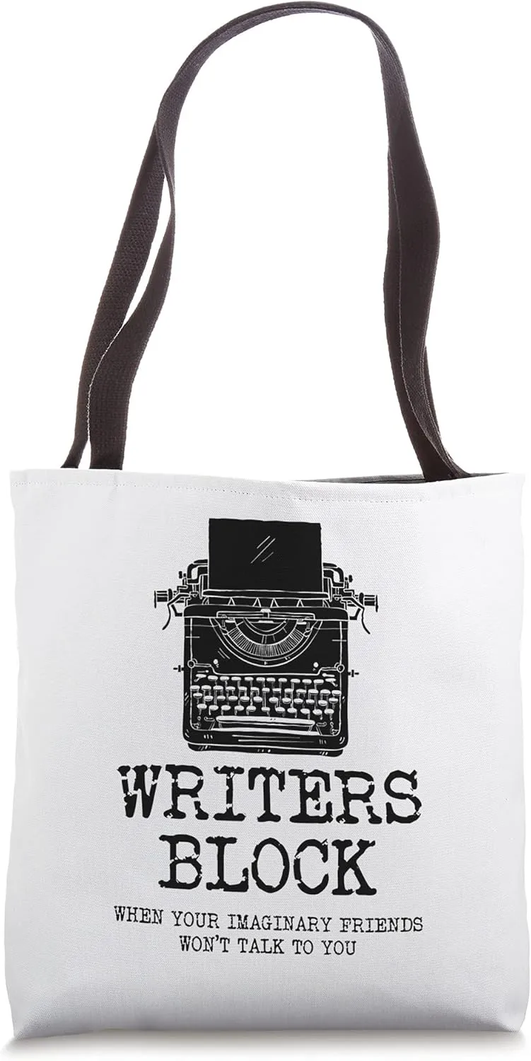 Writers Block Funny Imaginary Friends Author Writer Tote Bag