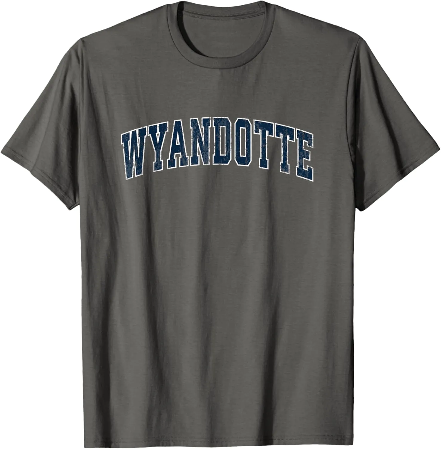 Wyandotte Michigan MI Vintage Sports Design Navy Design T-Shirt