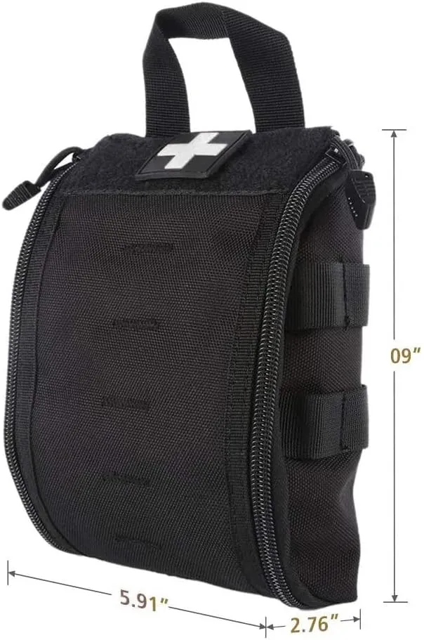 WYNEX First Aid EMT Bags, Tactical IFAK Medical Molle Pouch Military Utility Med Emergency EDC Pouches Outdoor Survival Kit Suit for Tactical Waist Belt Pack 1000 Nylon