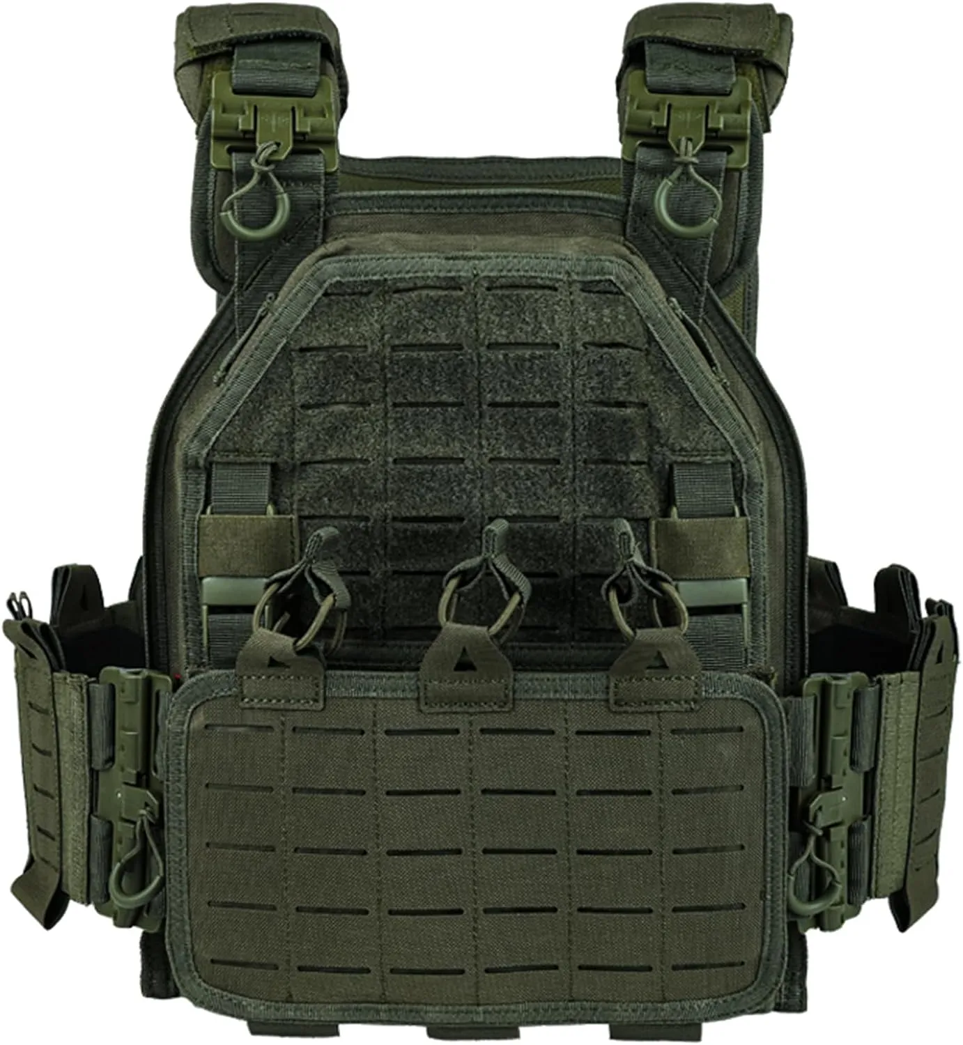 YAKEDA Tactical Outdoor Vest for Men /1000D Nylon Quick Release Laser-Cutting Modular Lightweight Vest