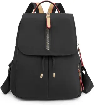 YANAER Small Backpack for Women Mini Backpack Lightweight Casual Daypack Backpack for Travel Handbag Nylon Bookbag Black