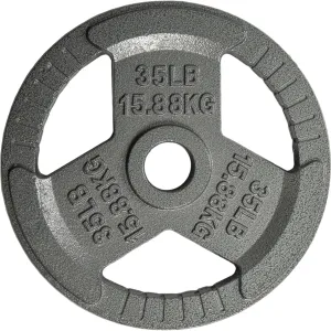 Yes4All Tri-Grip Handles Cast Iron Olympic Weight Plates, 2-Inch Weight Plates for Weight Lifting with Smooth and Durable Finish, Suitable for Strength Training Exercises (Single, Pair and Set)