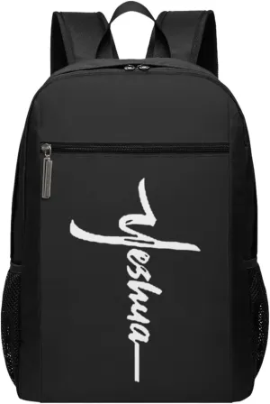 Yeshua Jesus Christian Travel Laptop Backpack, Business Anti Theft Slim Sturdy Laptops Backpacks, College Computer Bag Gift for Men & Women Fits 17 Inch Notebook,Black