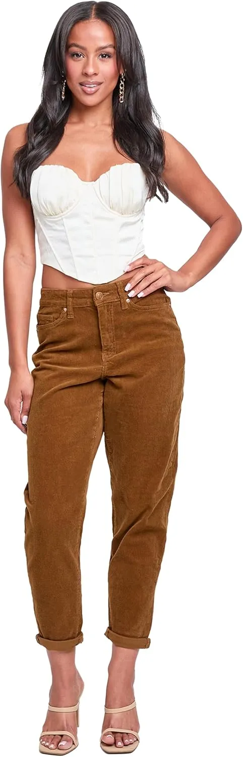 YMI Jeans Women's Corduroy Mom Fit Pants