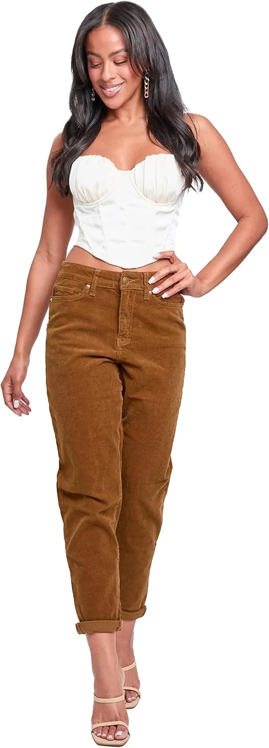 YMI Jeans Women's Corduroy Mom Fit Pants