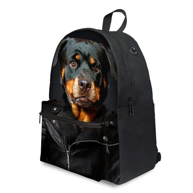 Yorkie Bulldog Pug Dog - Middle School Bag