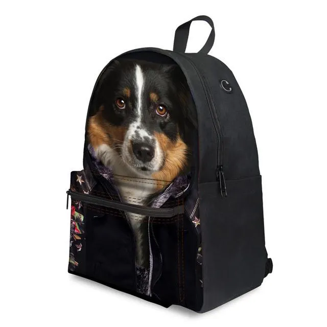 Yorkie Bulldog Pug Dog - Middle School Bag