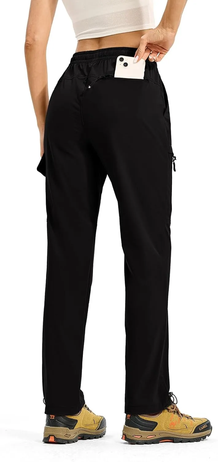 YSENTO Womens Cargo Pants Lightweight Water Resistant Quick Dry Camping Travel Hiking Pants with Pockets