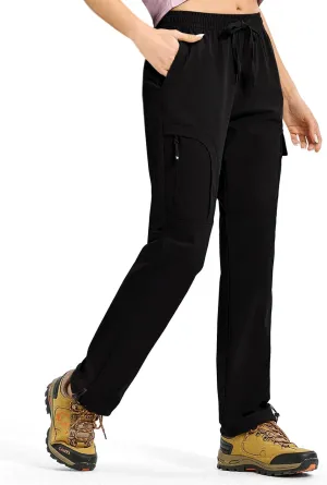 YSENTO Womens Cargo Pants Lightweight Water Resistant Quick Dry Camping Travel Hiking Pants with Pockets