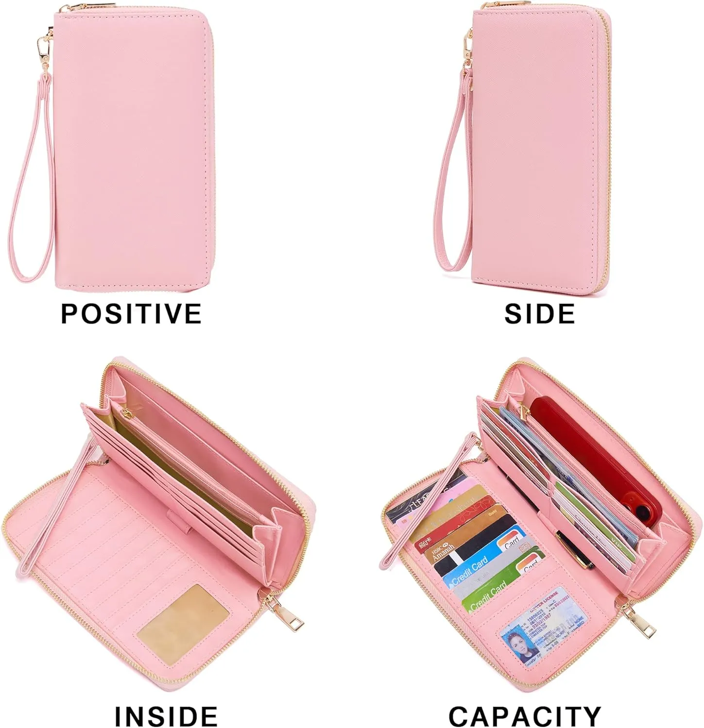 YZAOLL Purses for Women Faux Leather Medium Large Tote Satchel Shoulder Purse Handbag Wallet set