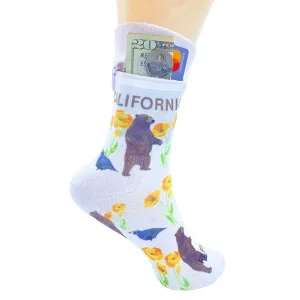 Zipper Sock Wallet - California Sock